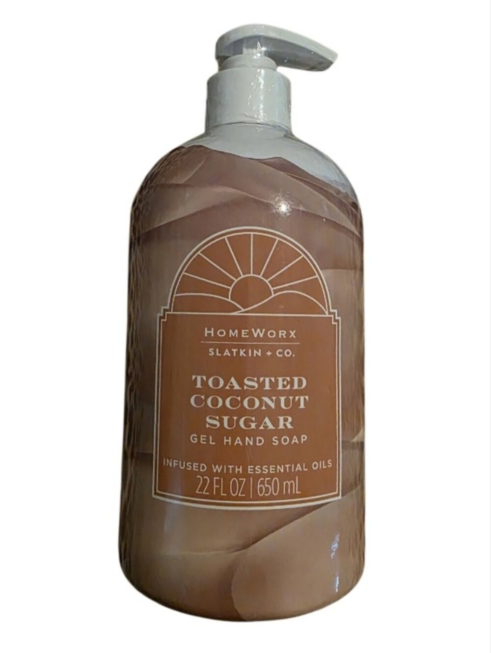 HomeWorx Slatkin & Co. Toasted Coconut Sugar Gel Hand Soap — Tan Bottle